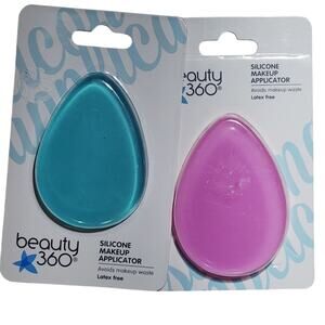 Beauty 360 Silicone Makeup Applicators – 2-Pack, Blue & Pink, Latex-Free, NIP